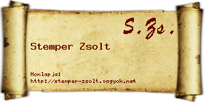 Stemper Zsolt névjegykártya
